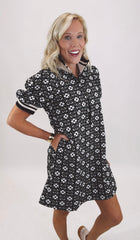 Midtown Bloom Dress (black)