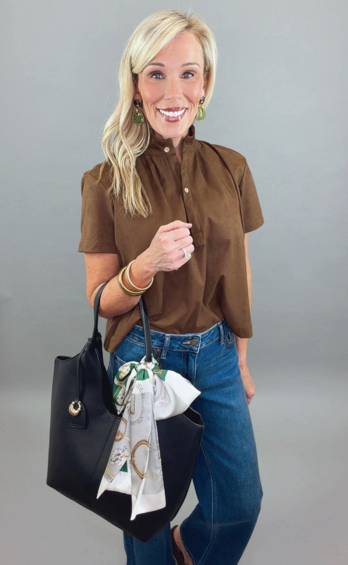 Sweet on Suede Top (brown)