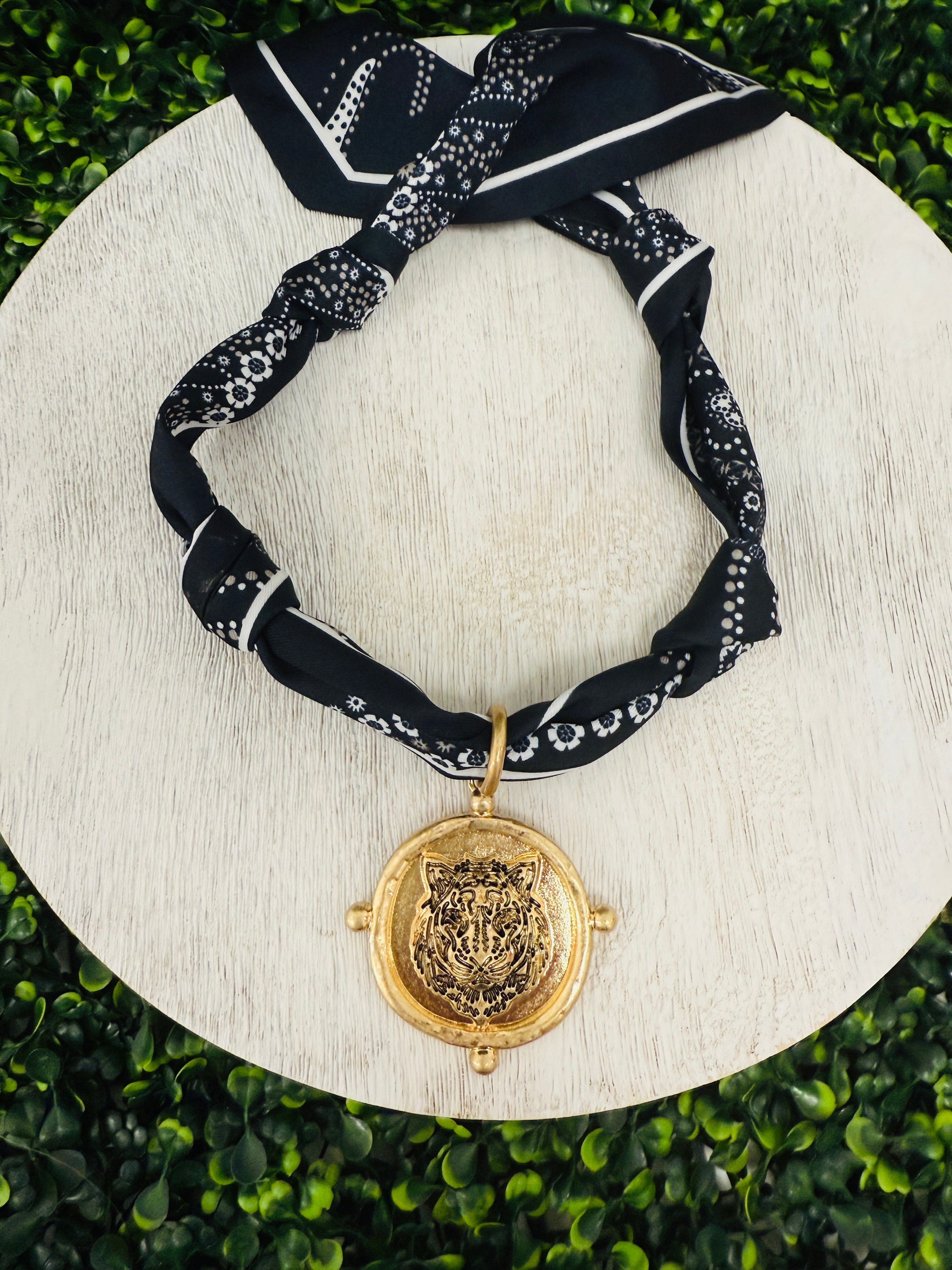 Tiger Time Scarf Necklace