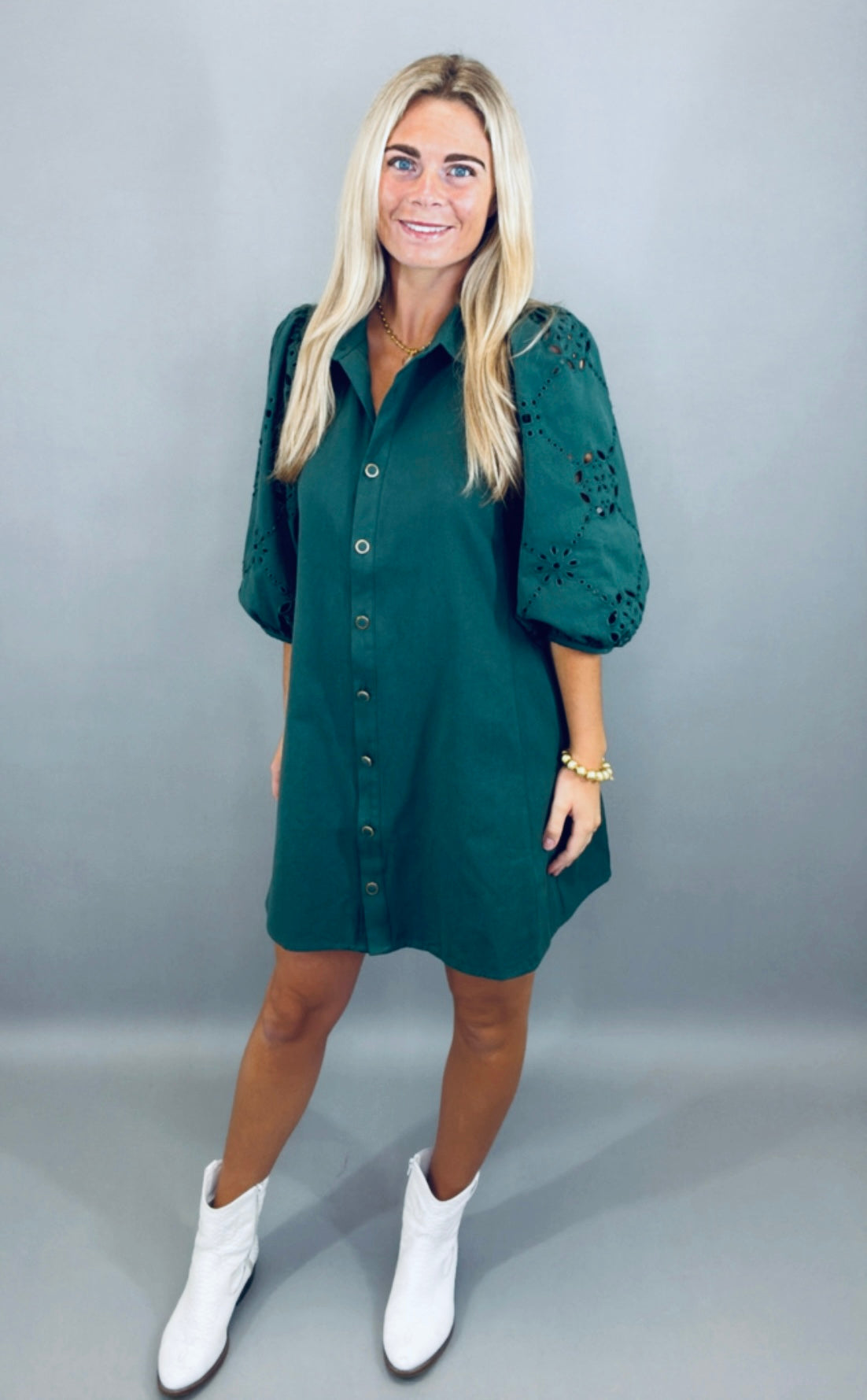 Buttoned-Up Babe Dress