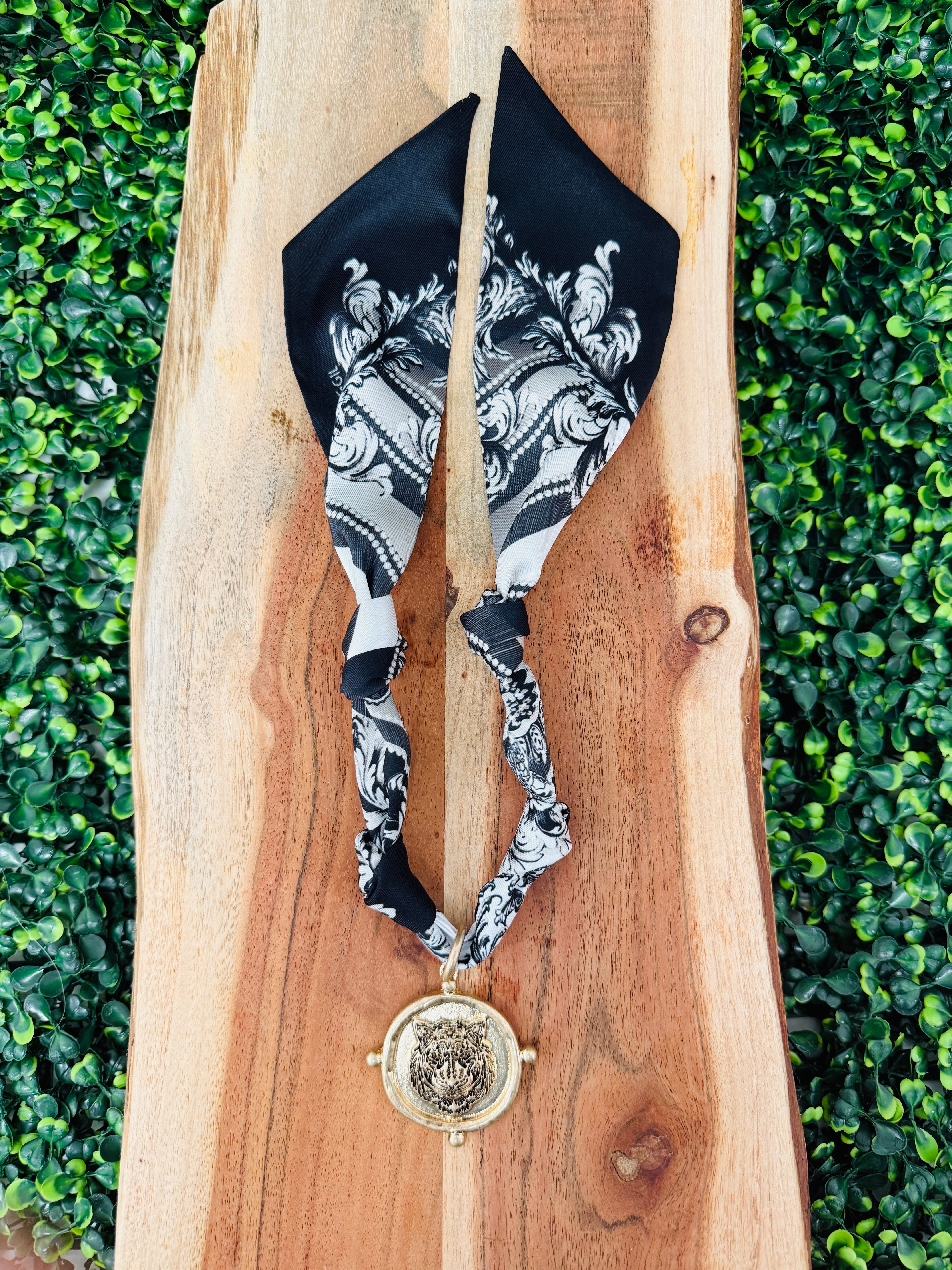 Tiger Time Scarf Necklace