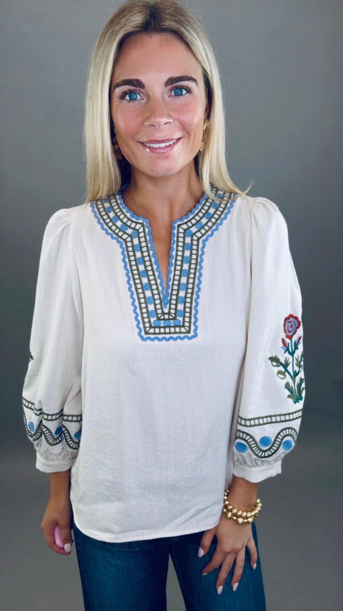 Canyon Bloom Top (ecru)