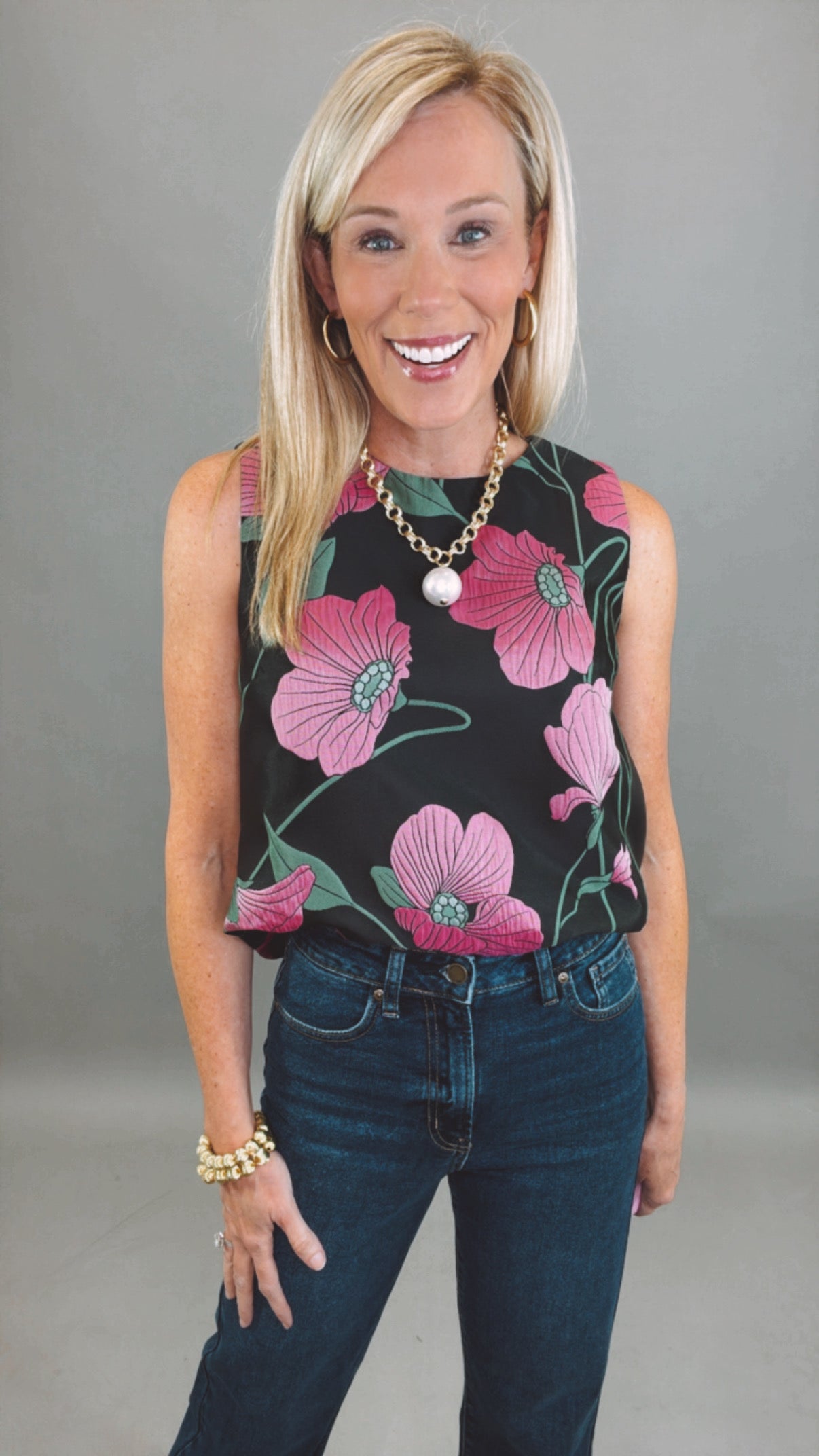 Floral Current Top