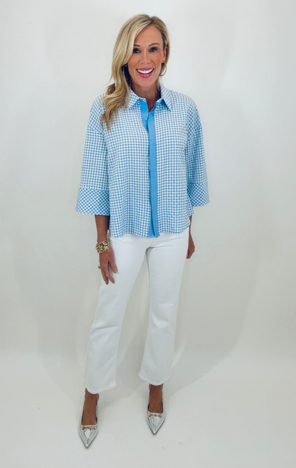 Just Right Button-Up (blue)