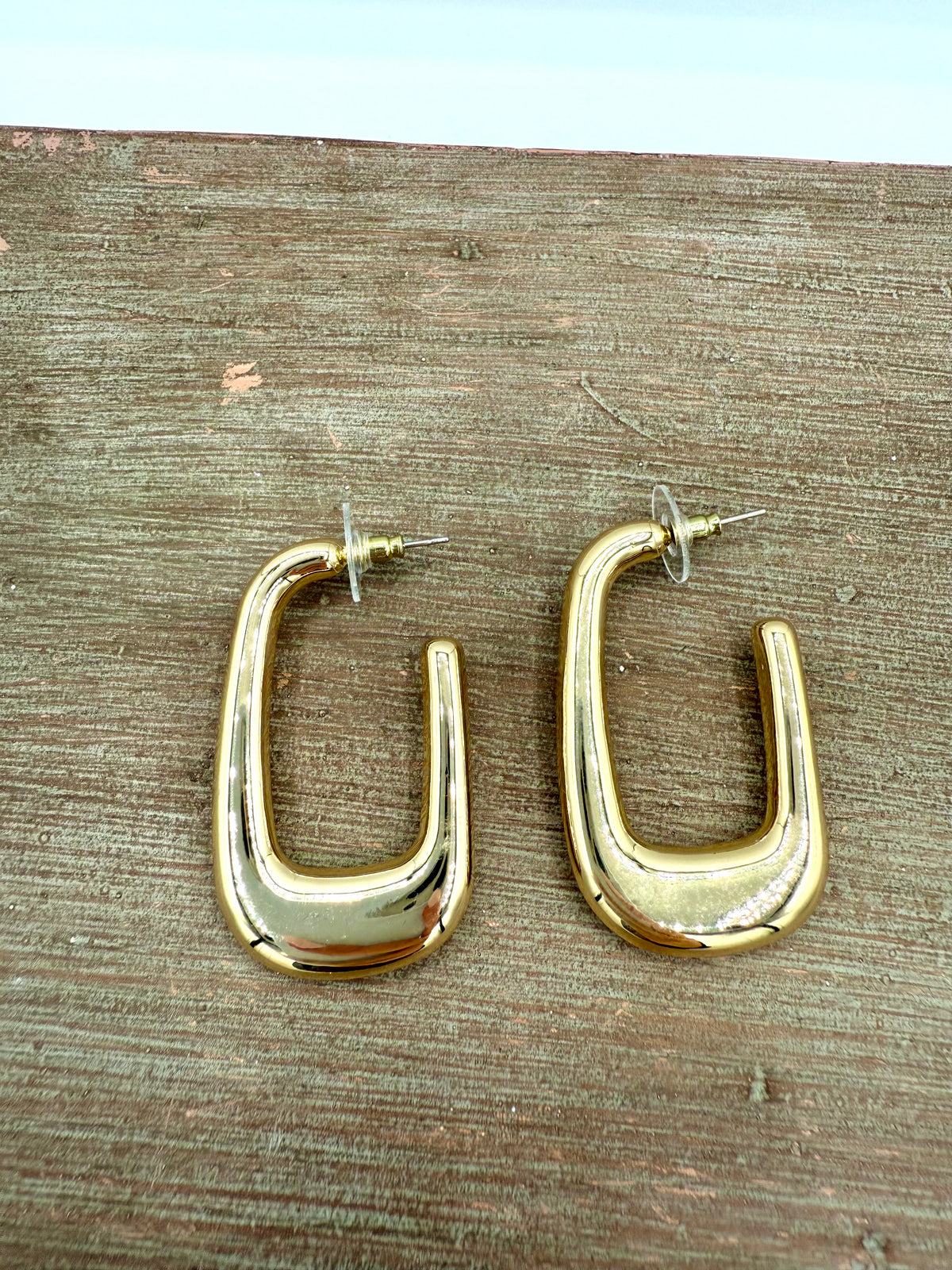 Golden Frame Earring