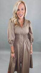 Midtown Zip Midi Dress