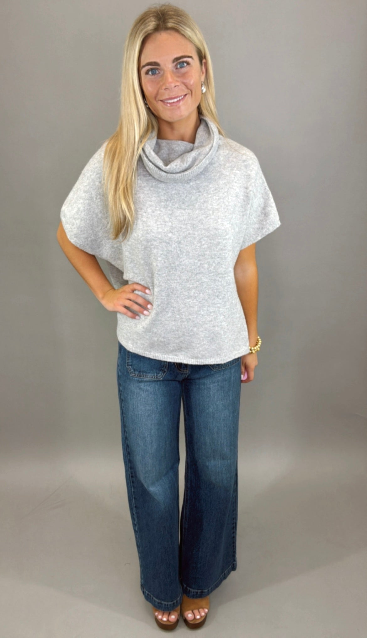 Soho Cowl Top (light grey)