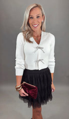 Starlit Bow Cardigan (cream)