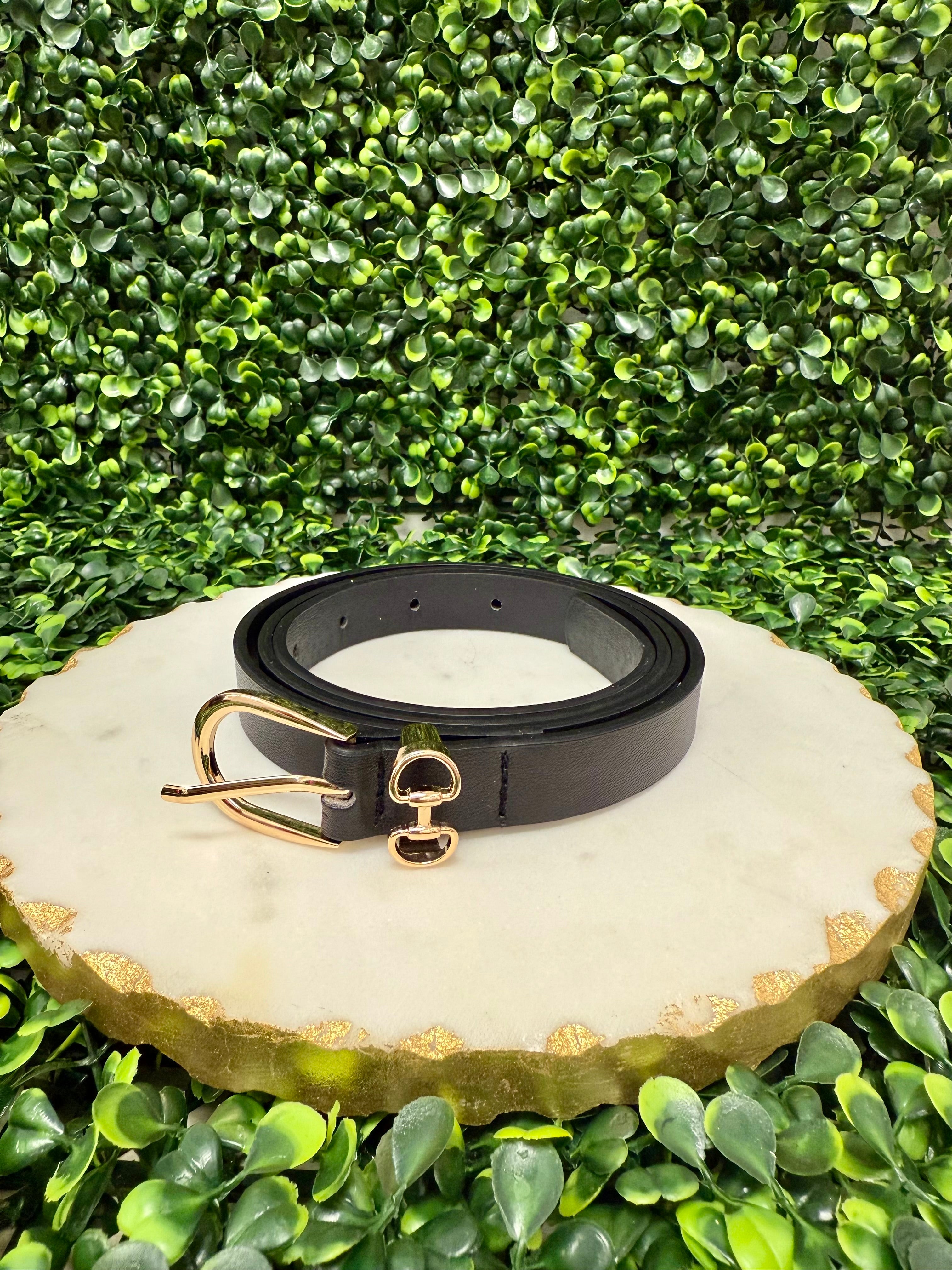 Skinny Horsebit Belt