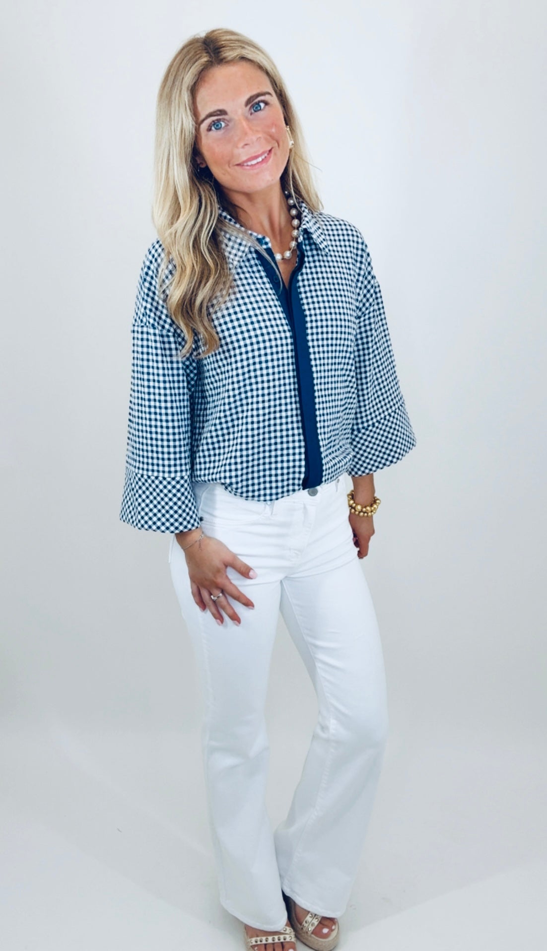 Just Right Button-Up (navy)