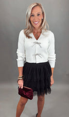 Starlit Bow Cardigan (cream)