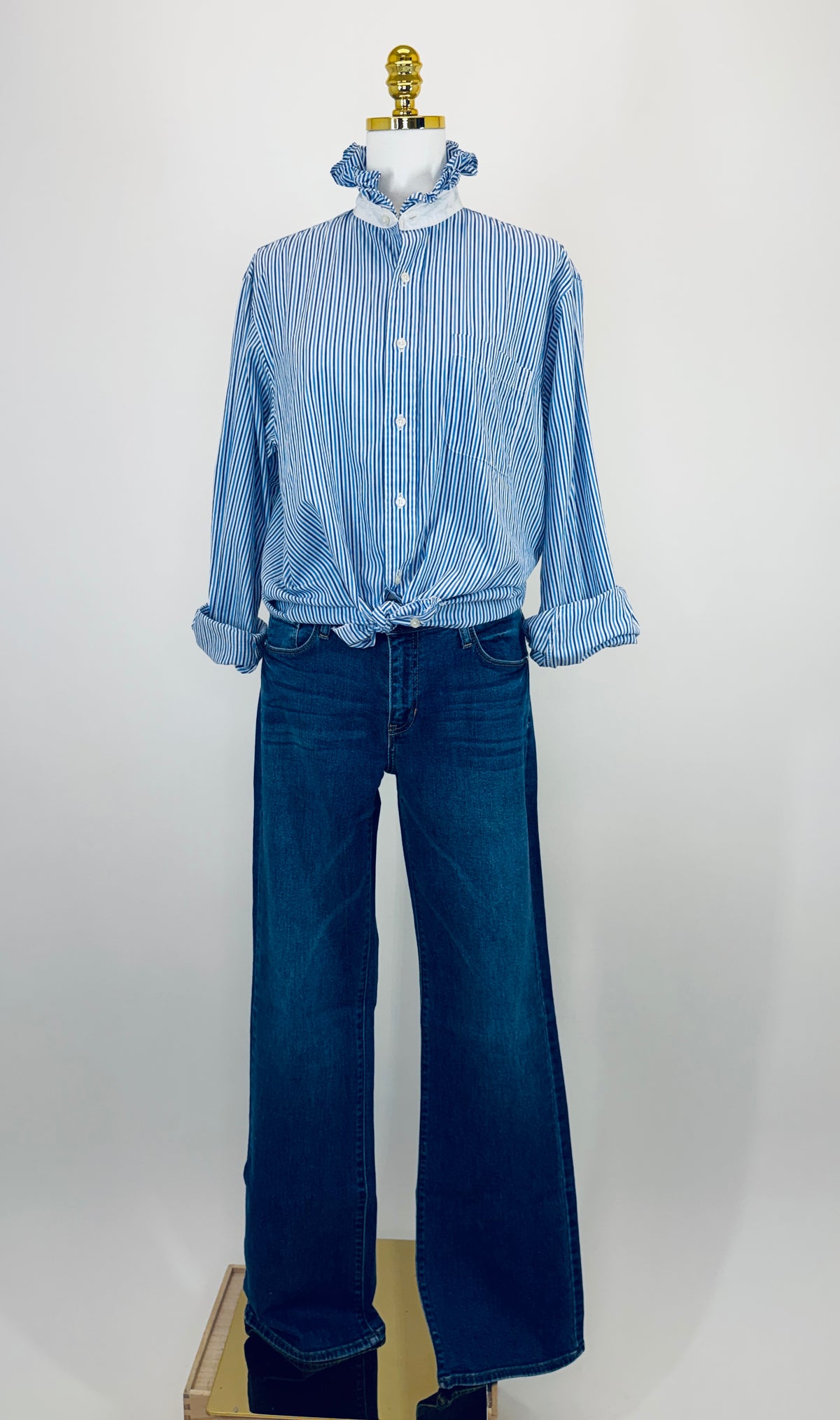 Second Story Shirt (LandsEnd/StrBl/M)