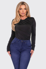 Ruched Bodysuit (black)