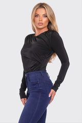 Ruched Bodysuit (black)