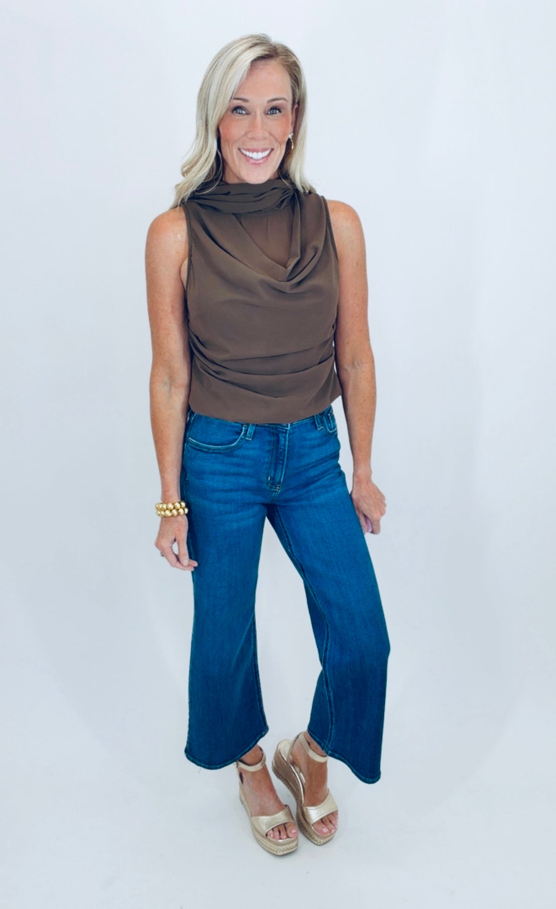 Drape Me Away Top (mocha)
