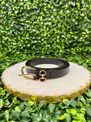 Skinny Horsebit Belt