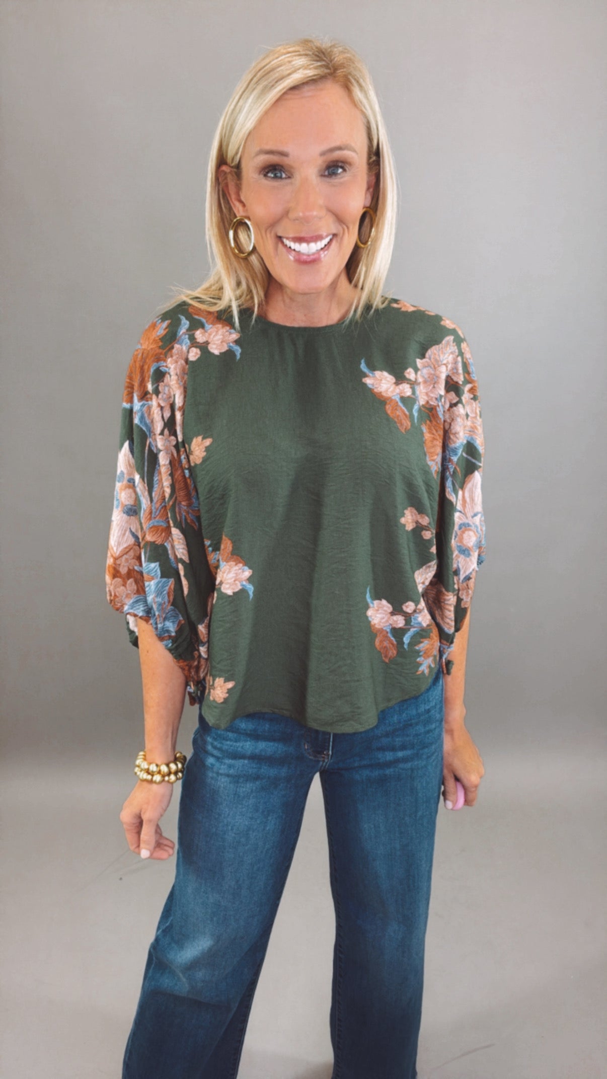 Evening Petal Top (olive)