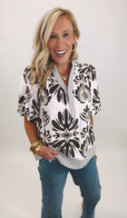 Havana Bloom Top (charcoal)