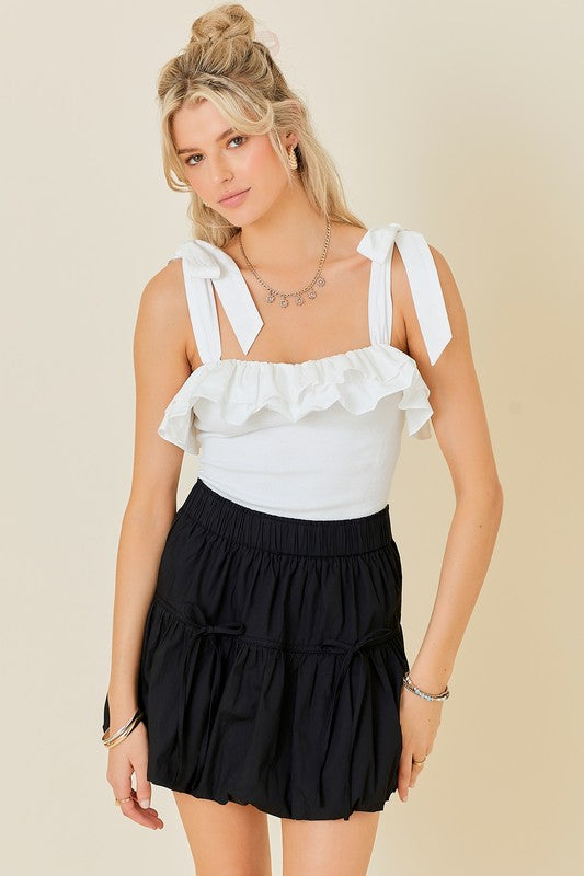 Ruffle Bodysuit (white)