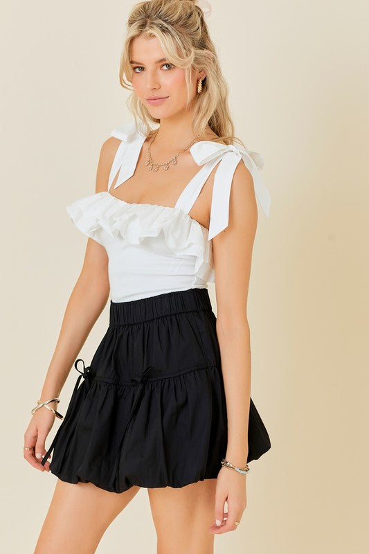 Ruffle Bodysuit (white)