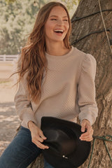 Emily Sweatshirt Top (beige)