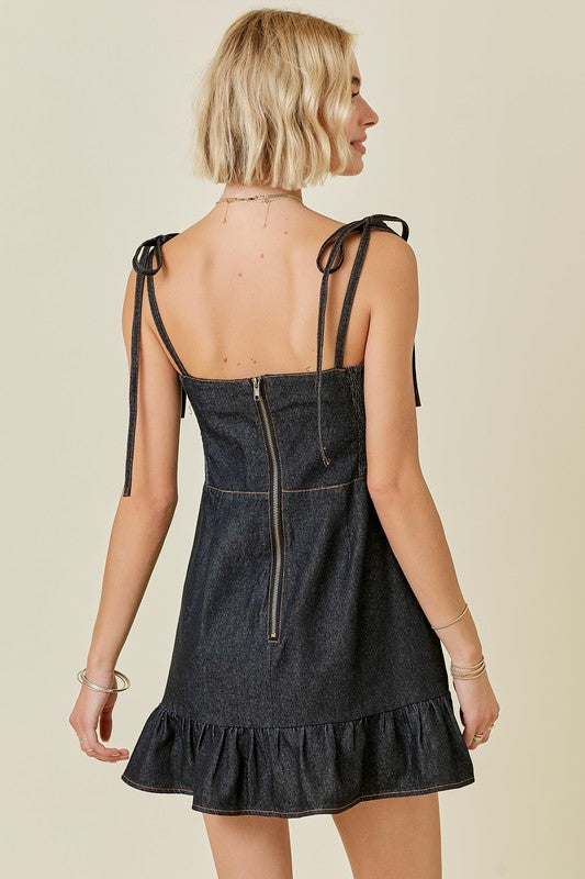 Black Denim Mini Dress