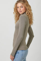 Maya Mock Neck Top (ash)