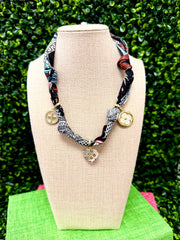Sweet Emblem Scarf Necklace