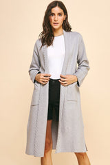 Edgy Open Cardi (heather grey)