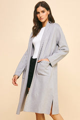 Edgy Open Cardi (heather grey)