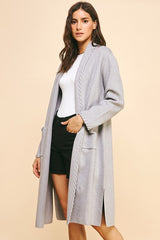 Edgy Open Cardi (heather grey)