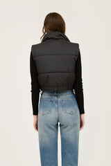 Crop Puffer Vest (black)