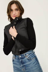 Crop Puffer Vest (black)