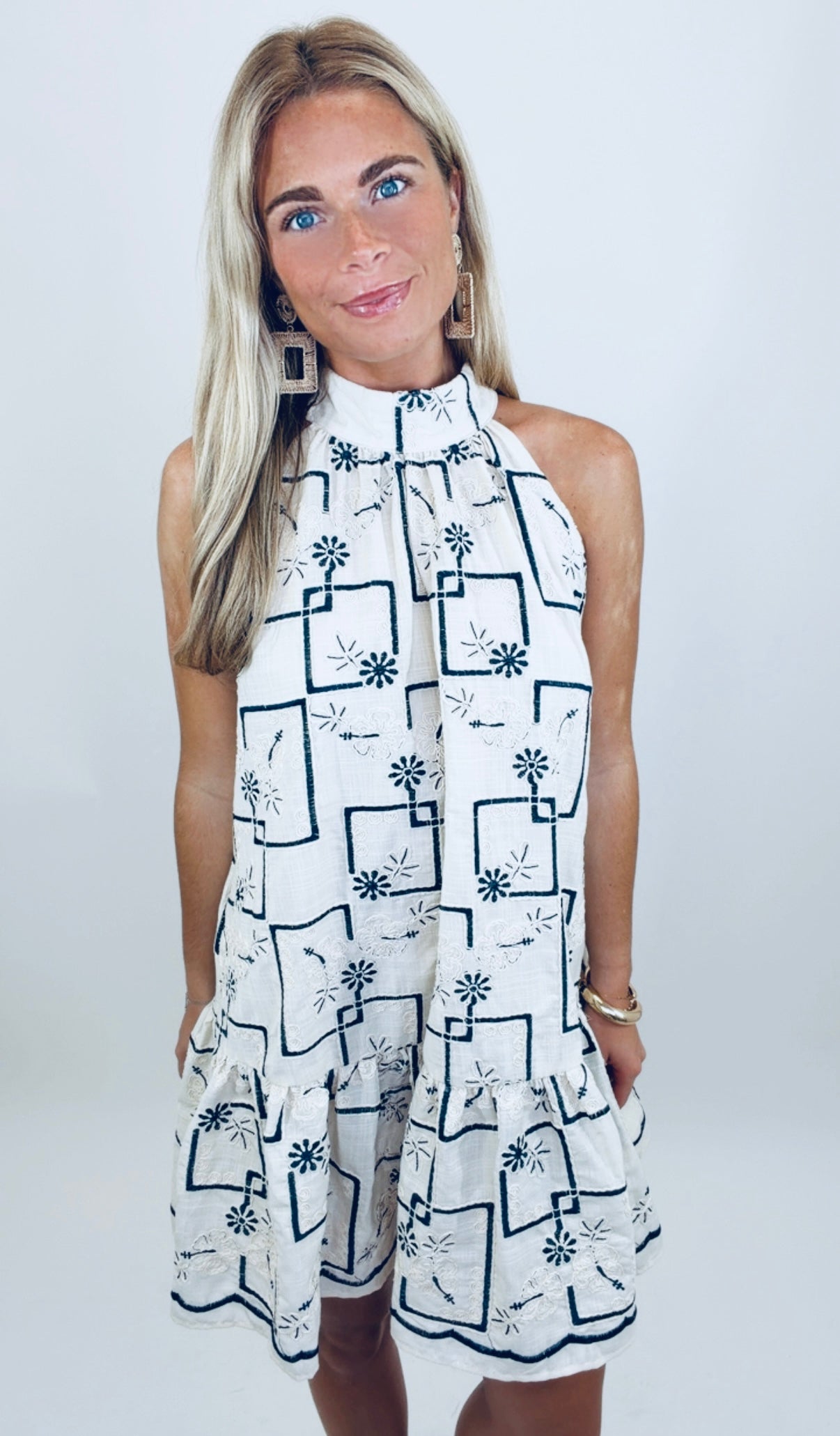 Floral Blueprint Dress