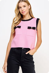 Maddie Bow Top (pink)