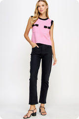 Maddie Bow Top (pink)