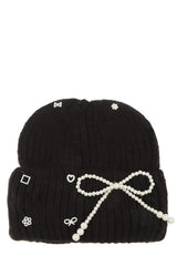 Pearl Bow Beanie