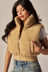 Asher Sherpa Vest (camel)