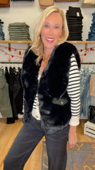 Estelle Faux Fur Vest (black)