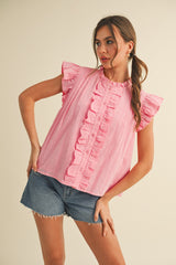 Lace It Lovely Top (pink)