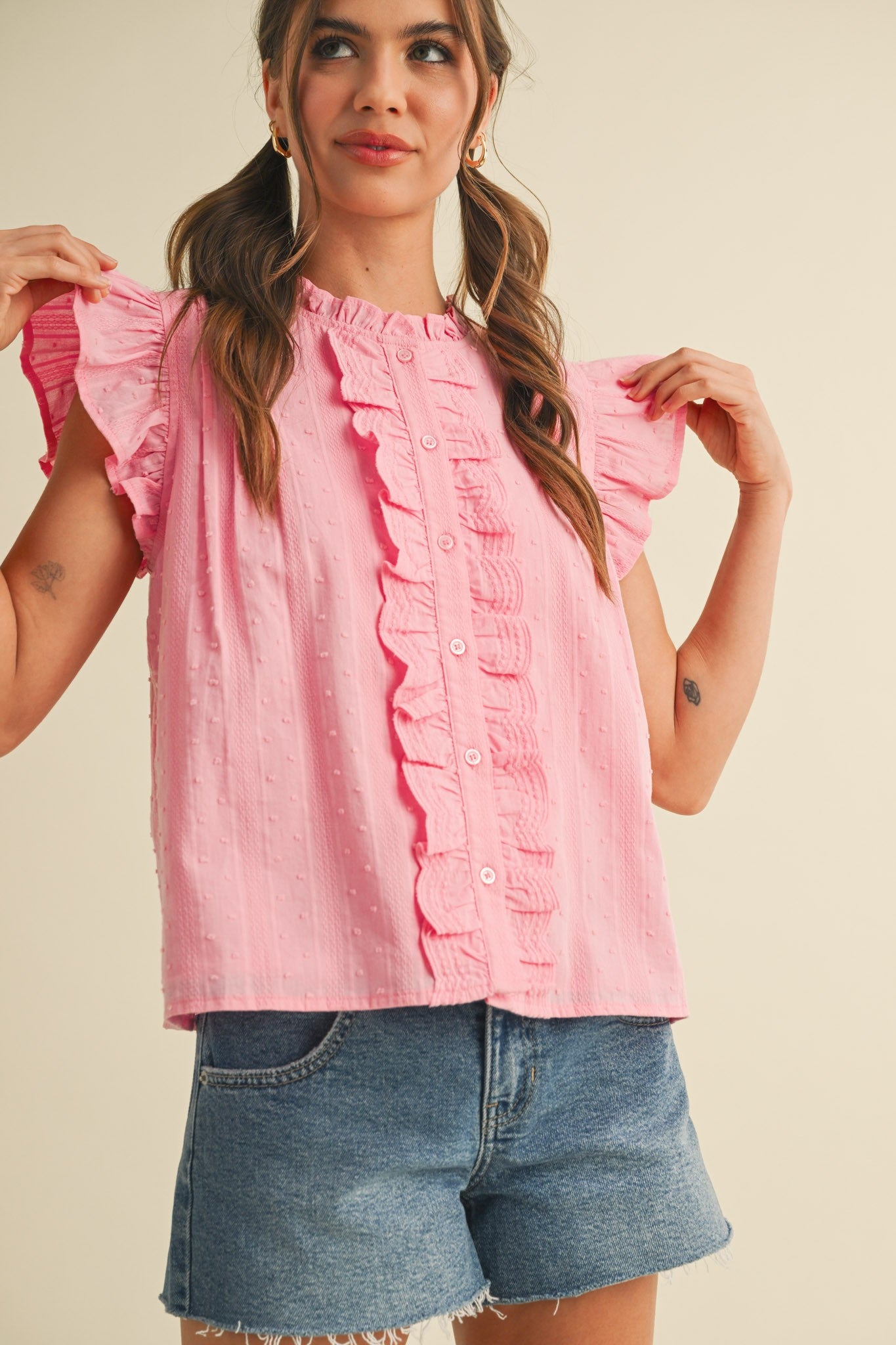Lace It Lovely Top (pink)