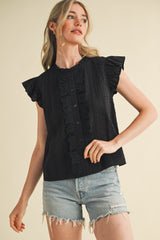 Lace It Lovely Top (black)