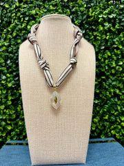 Marquise Glow Scarf Necklace