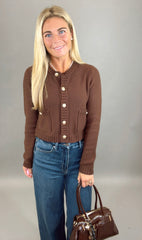 Elle Cardigan (chocolate)