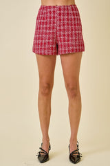 Tweed & Tinsel Short (red)
