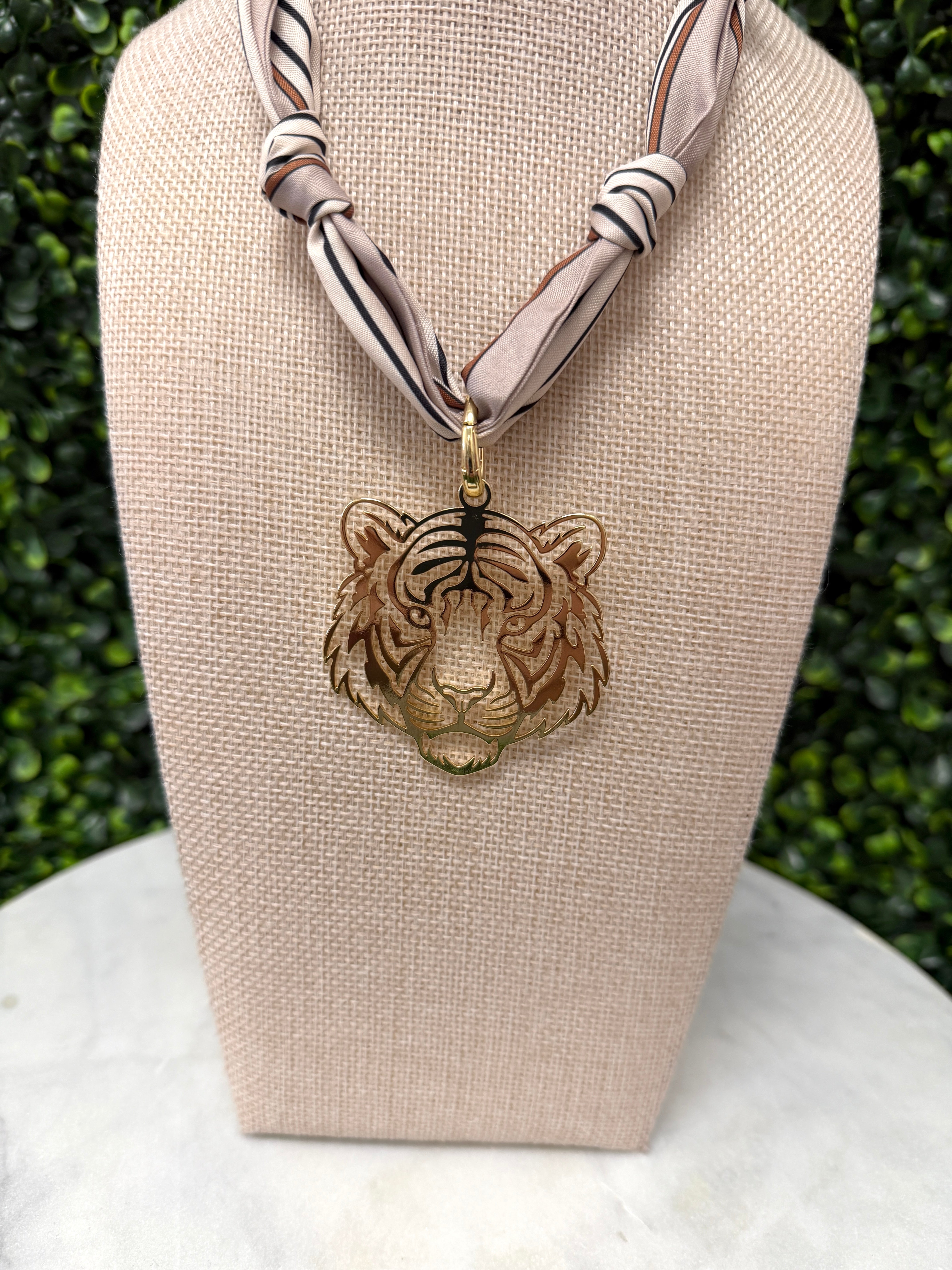 Tiger Time Scarf Necklace