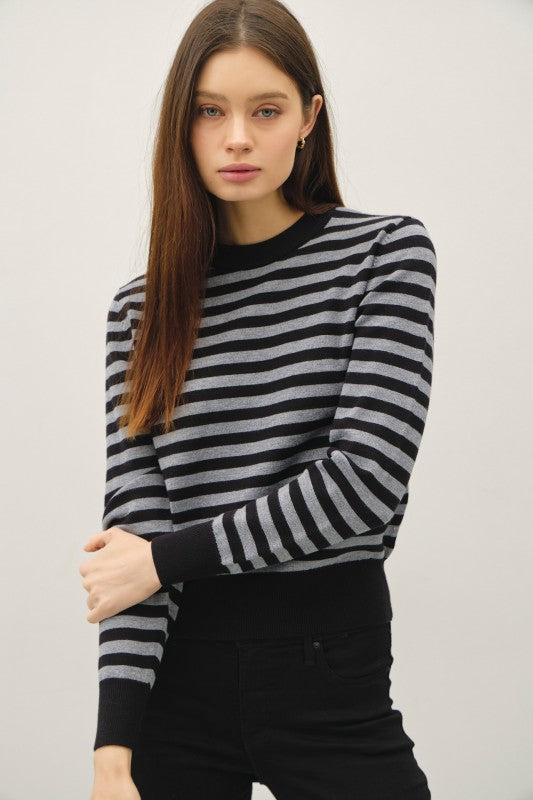 Ivy Lane Sweater (black/grey)