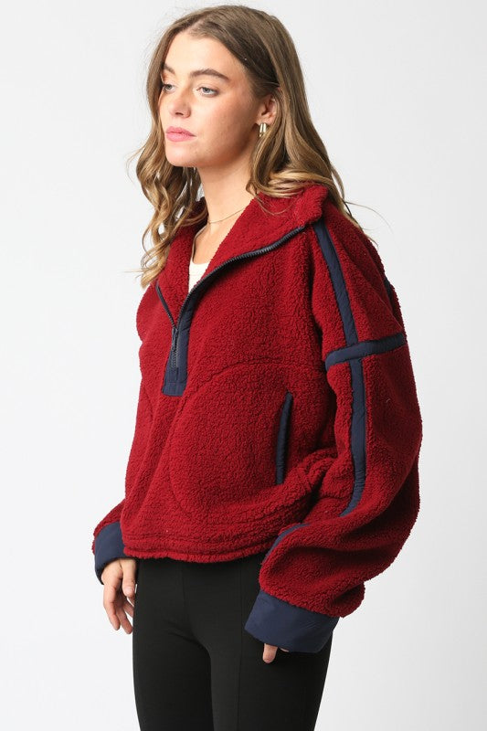 Alpine Retreat Pullover (burgundy)