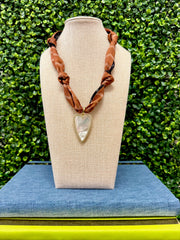 Timeless Heart Scarf Necklace