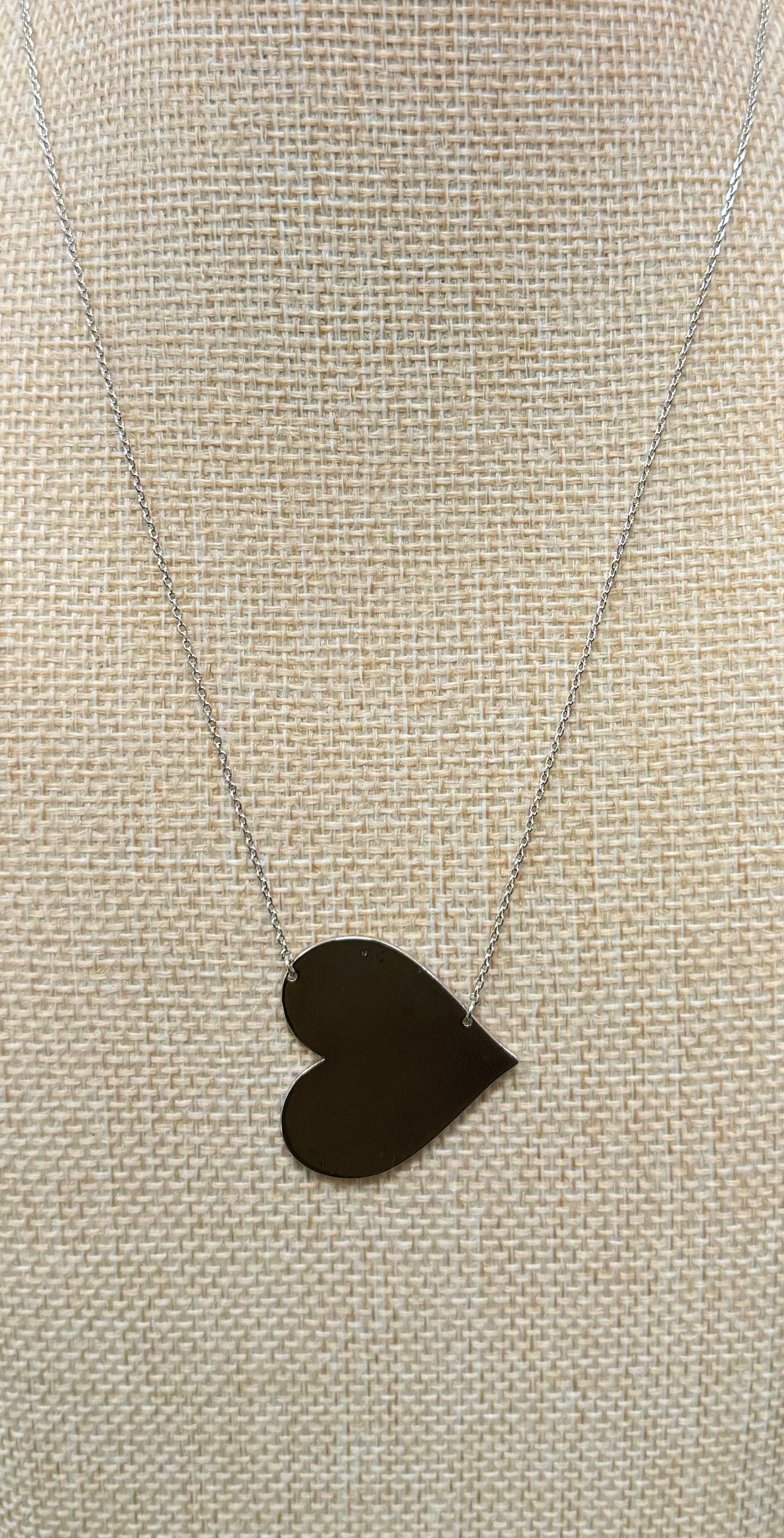 Heart Stopper Necklace (silver)